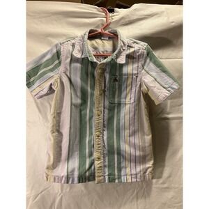 GAP Toddler Boys Pastel Stripe| Button-Down Shirt| Size 5